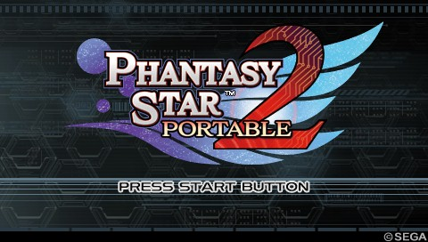 Phantasy Star Portable 2 title screen for PSP